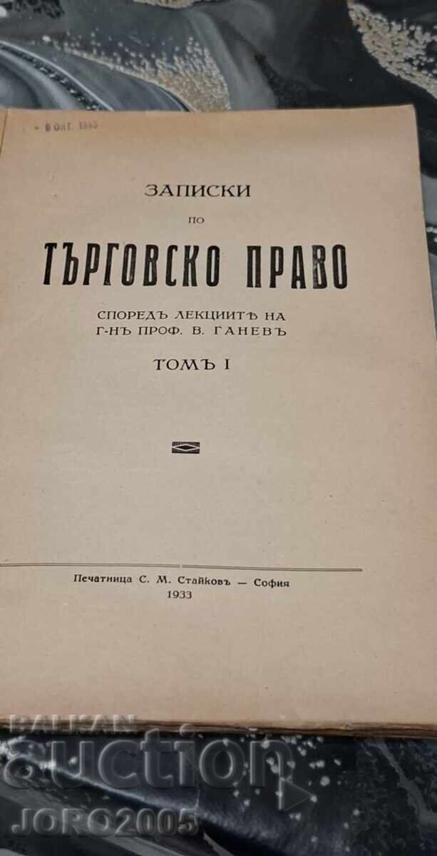 "Belezhki po Tŭrgovsko Pravo" ot profesor Venelin Ganev 1933 g με τιμή 100.00 BGN | € 51.13