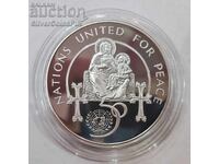 Silver 100 Dram UN for Peace 1995 Armenia