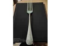 Furculiță veche mare alpaca