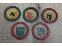 Souvenir Crests, 5 pieces for connoisseurs