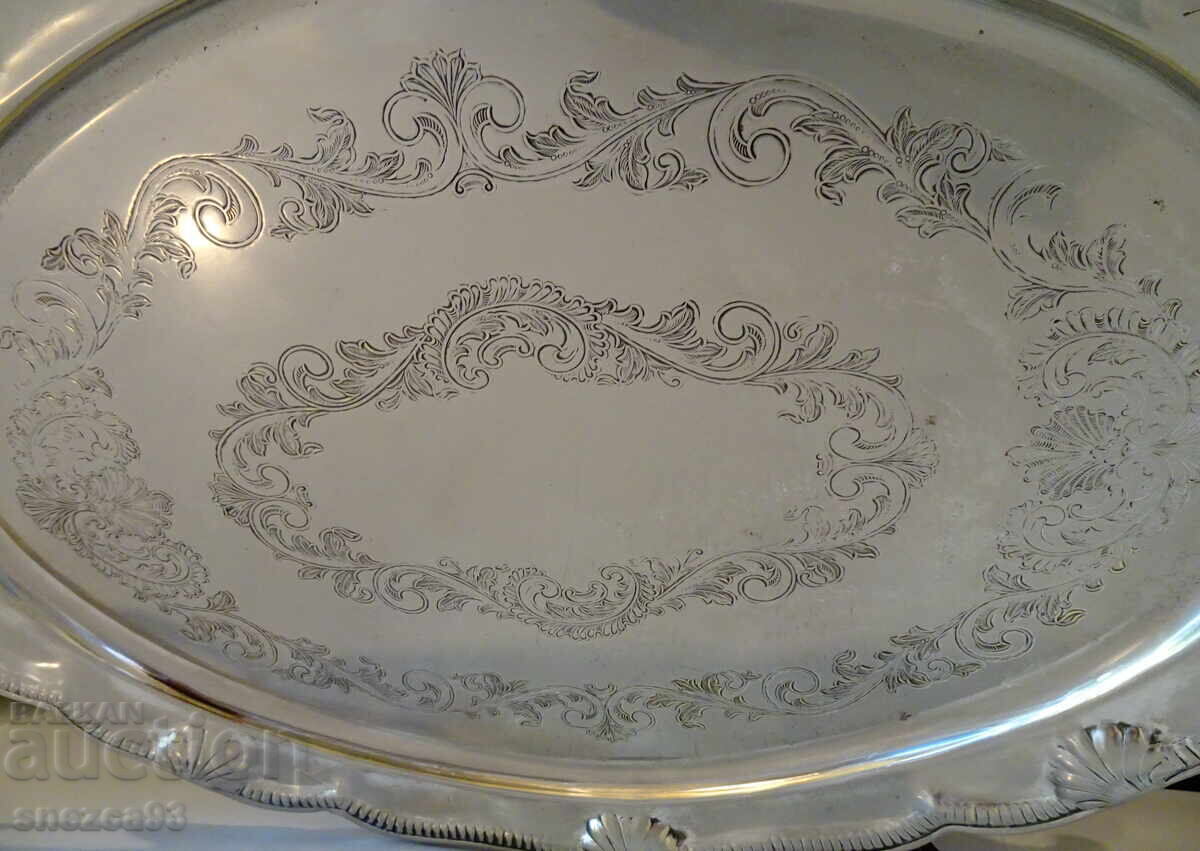 Victorian Silver-Plated Tray JOHN'S silver Plate with price 99.00 BGN | € 50.62
