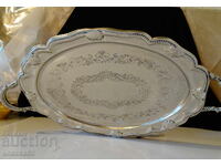 Tavă argintată victoriană JOHN'S silver Plate
