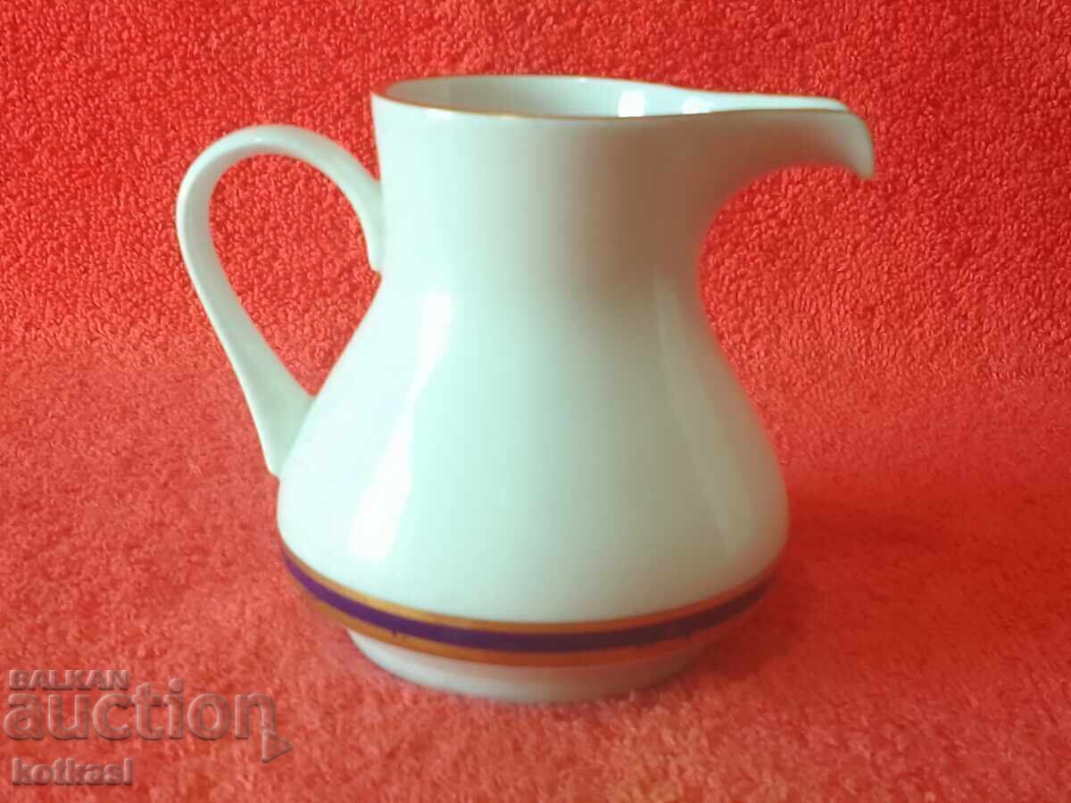 Weimar Old Porcelain Pitcher Latte Cobalt Gilding German