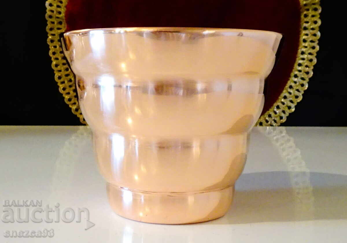 Copper wine glass, mug 400 ml., pure red copper - 5