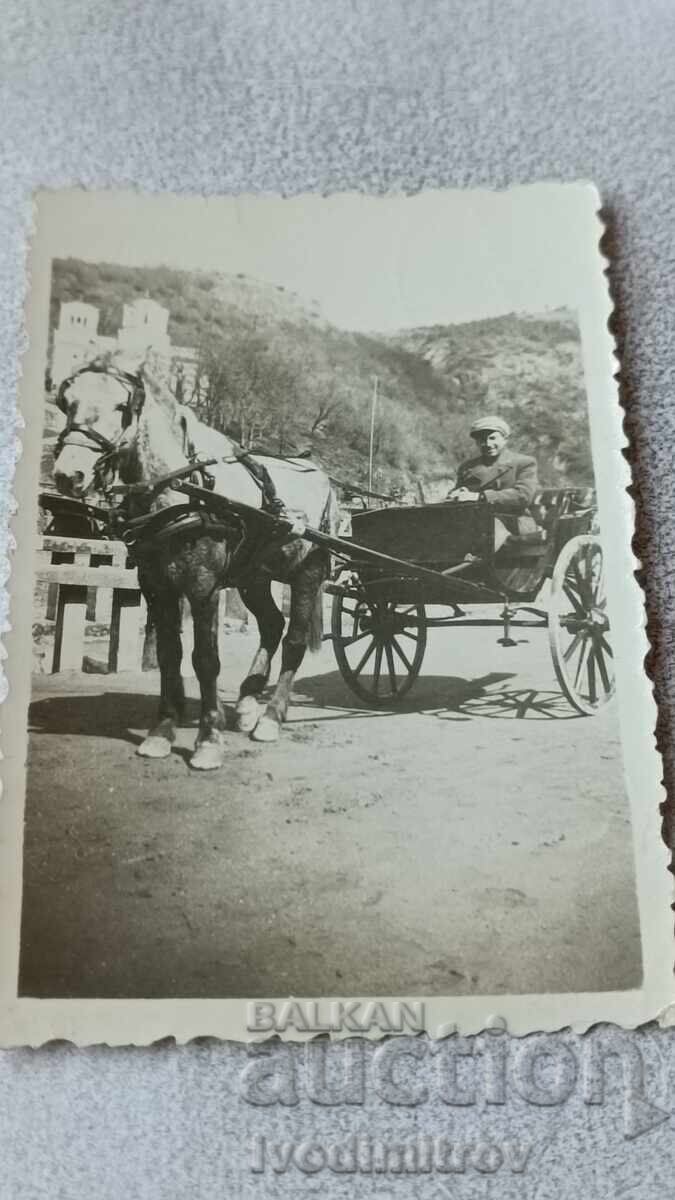 Photograph of a Vranja Man with a Two-Wheeled Cart 1942 Photograph of a Vranja Man with a Two-Wheeled Cart 1942