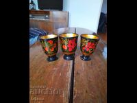 Cană veche rusească din lemn, căni, hohloma