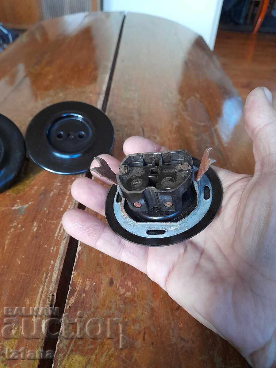 Auction  Old electrical outlet, contacts