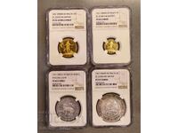 Малтийски орден - лот монети 1961 NGC - Злато,Сребро