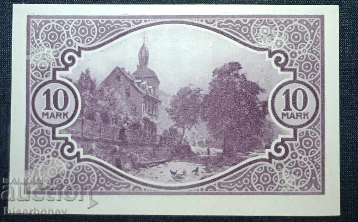 Germany, Germany 10 Mark Mosbach, 1918, UNC with price 10.00 BGN | € 5.11
