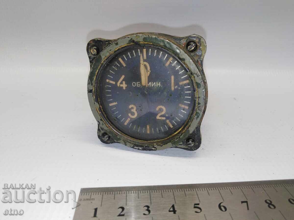 РУСКИ ТАХОМЕТЪР,ОБОРОТОМЕР К-12 ЗА САМОЛЕТ ЯК-18 , ВВС,уред - 5