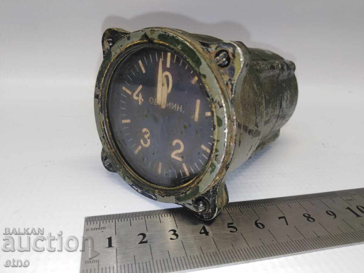 РУСКИ ТАХОМЕТЪР,ОБОРОТОМЕР К-12 ЗА САМОЛЕТ ЯК-18 , ВВС,уред - 7