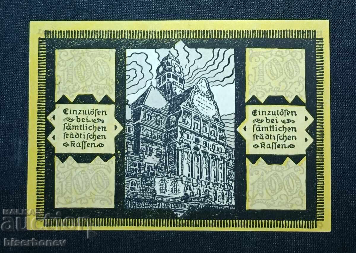 Germania, 100 mărci Kassel, 1922, UNC cu preț 19.00 BGN | € 9.71