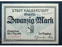Germany, Germany, 20 Mark Halberstadt 1918, UNC