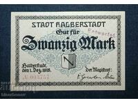 Γερμανία, Γερμανία, 20 μάρκα Χάλμπερστατ, 1918, UNC