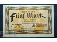 Germany, Germany, 5 Marks Quedlinburg 1918, UNC