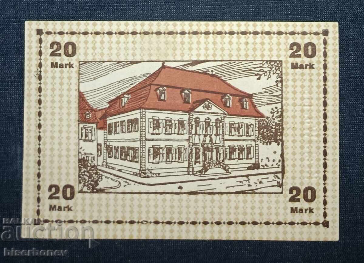 Γερμανία, Γερμανία, 20 μάρκα Worms, 1918, UNC με τιμή 22.00 BGN | € 11.25 Γερμανία, Γερμανία, 20 μάρκα Worms, 1918, UNC με τιμή 22.00 BGN | € 11.25