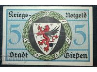 Γερμανία, Γερμανία, 5 μάρκα Goden, 1918 g, VF