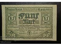 Germany, Германия , 5 марки Каменц, 1918 г, аUNC