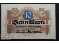 Germany, Germany, 10 Mark Neumünster 1918, aUNC/UNC-1
