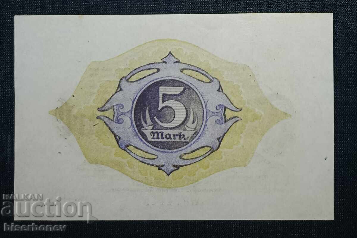 Germany, Германия,  5 марки Алтона, 1918 г, UNC с цена 12.00 лв. | € 6.14
