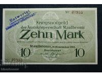 Germany, Germany, 10 Mark Maulbronn 1918, UNC
