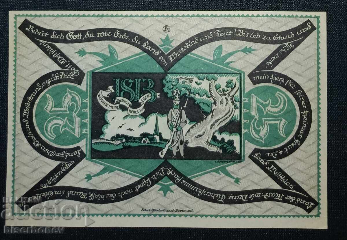 Germania, Germania, 25 mărci Dortmund, 1918, UNC cu preț 9.00 BGN | € 4.60