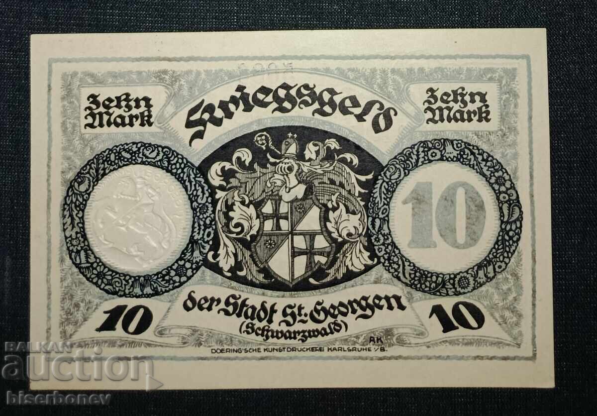 Germany, Germany, 10 Mark St. George, 1918, UNC