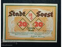 Germania, Germania, 20 mărci Soest, 1918, UNC