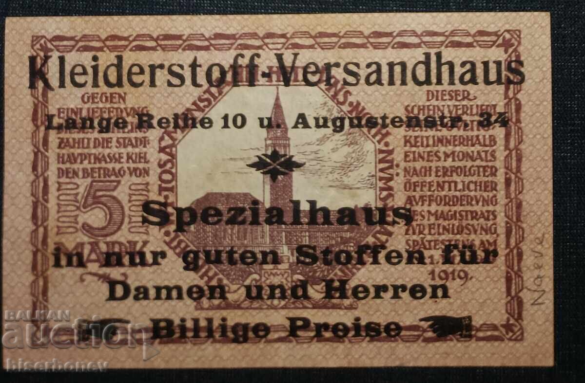 Germany, Germany, 10 Mark Kiel, 1918, XF/aUNC with price 22.00 BGN | € 11.25