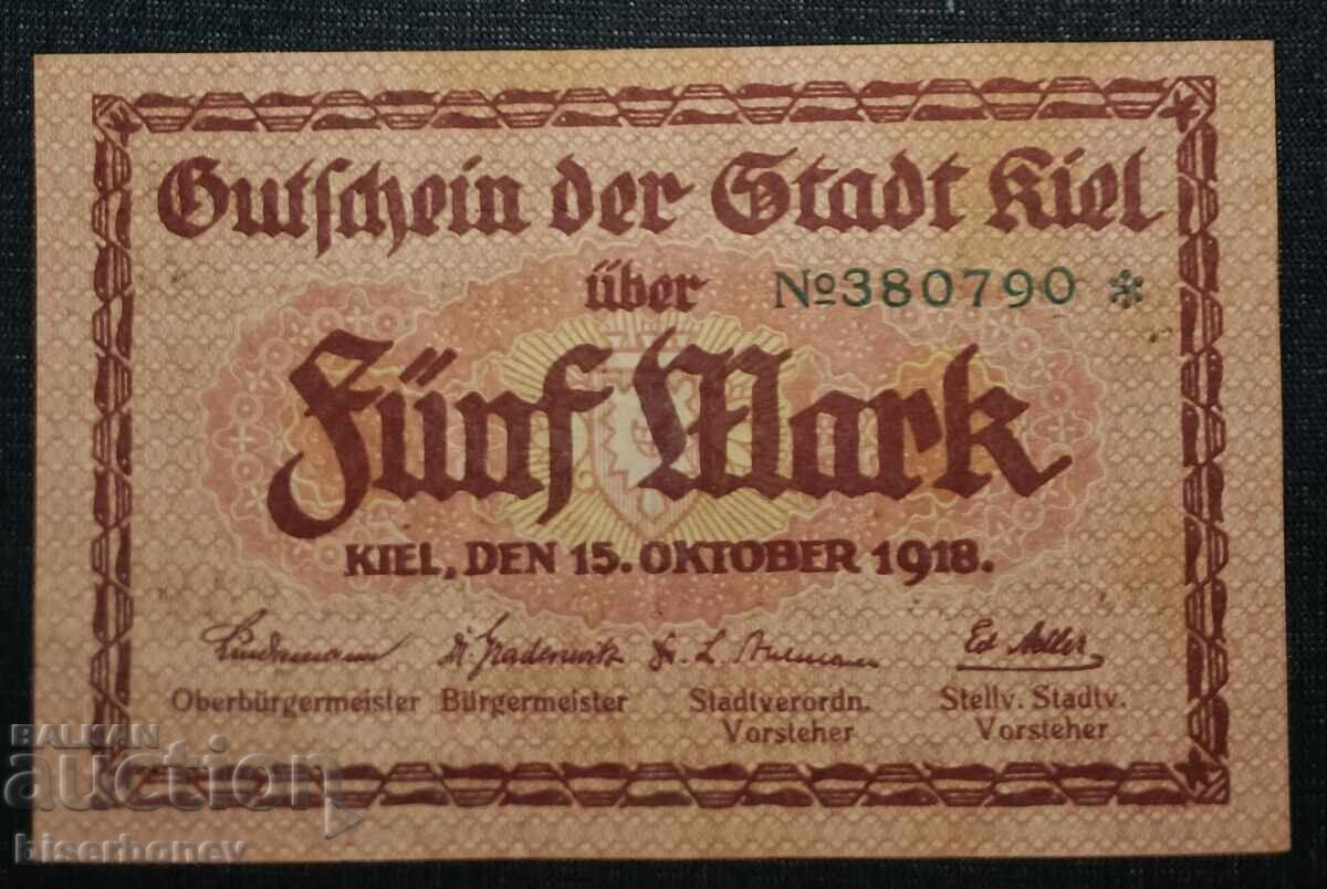 Germany, Germany, 10 Mark Kiel, 1918, XF/aUNC