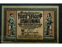 Germany, Germany, 5 Mark Freiberg, 1918, aUNC/UNC-1