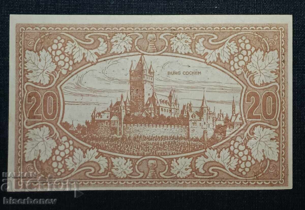 Γερμανία, Γερμανία, 20 μάρκα Κόχεμ, 1918, UNC με τιμή 16.00 BGN | € 8.18