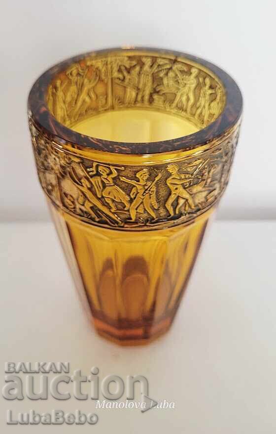 Antique vase by August Walther & Sons AG in Art Deco style - 5