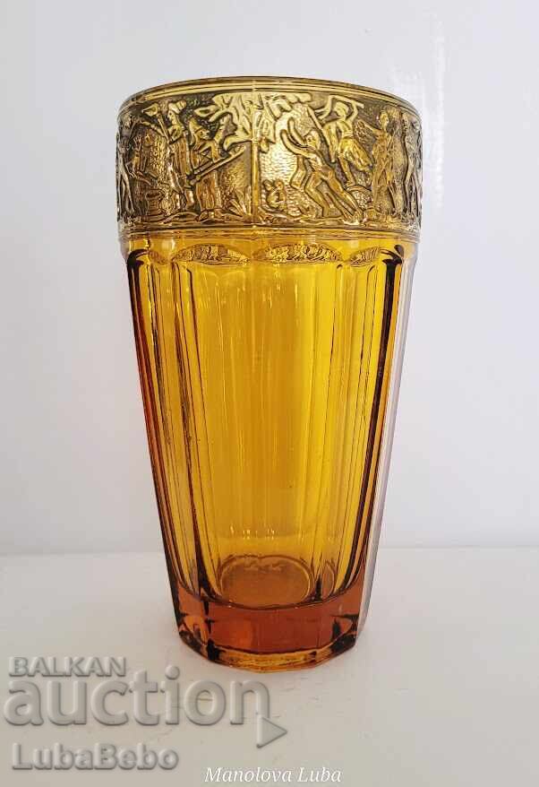 Antique vase by August Walther & Sons AG in Art Deco style