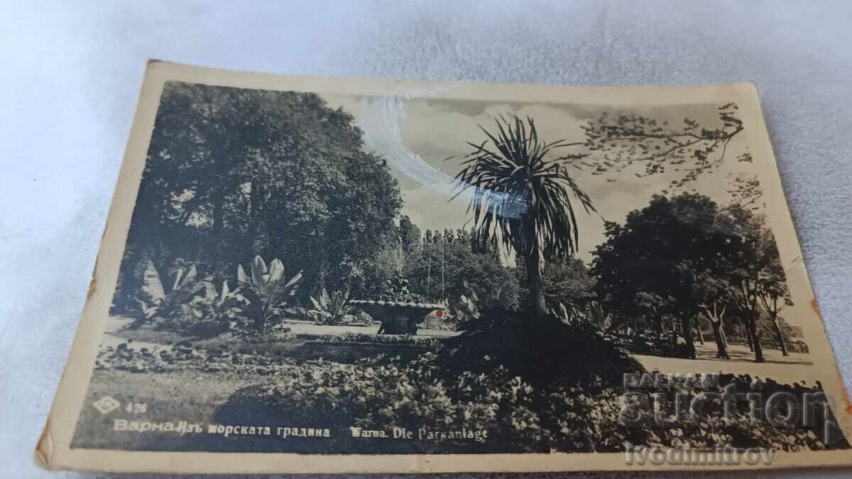 Postcard Varna From the Sea Garden Gr. Paskov
