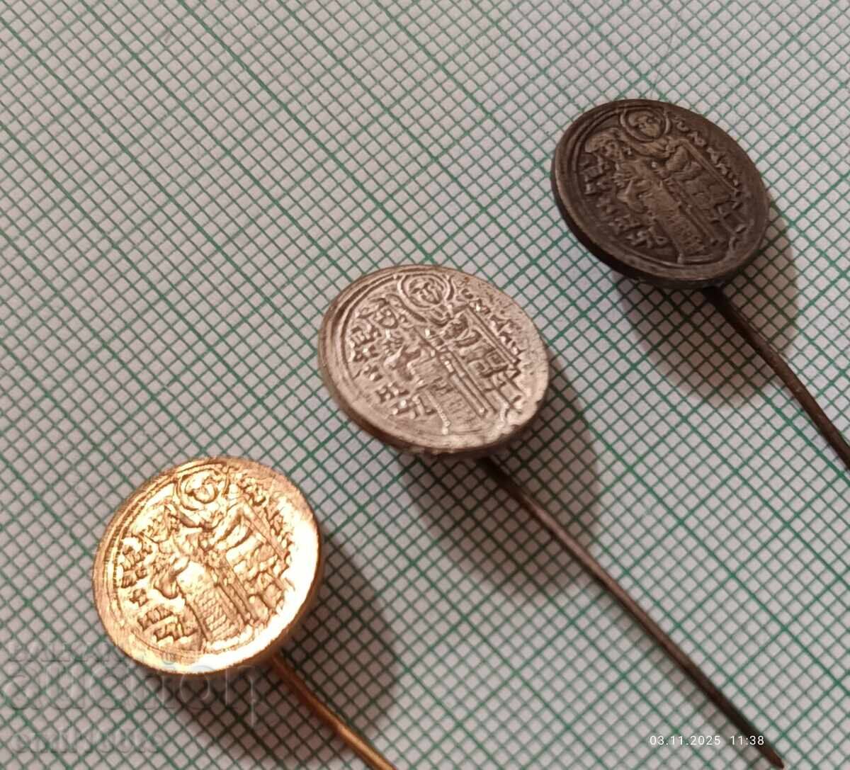 Аукцион Значки 3 бр.- Монета на Иван Асен втори Аукцион Значки 3 бр.- Монета на Иван Асен втори