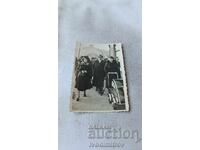 Sofia Photo Man and Two Women with Retro Baby Carriage 1939