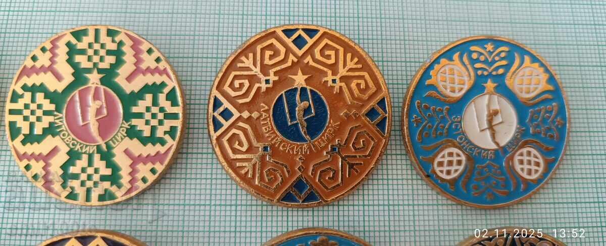 Delivery of Badges, 11 pieces, Soviet Circus