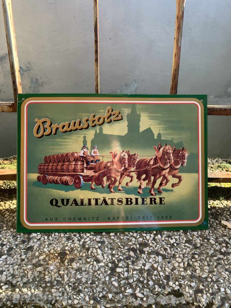 Old beer advertising sign Old beer advertising sign