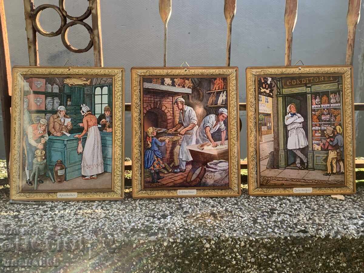 Παρτίδα μεταλλικών πινακίδων, ζωγραφικής