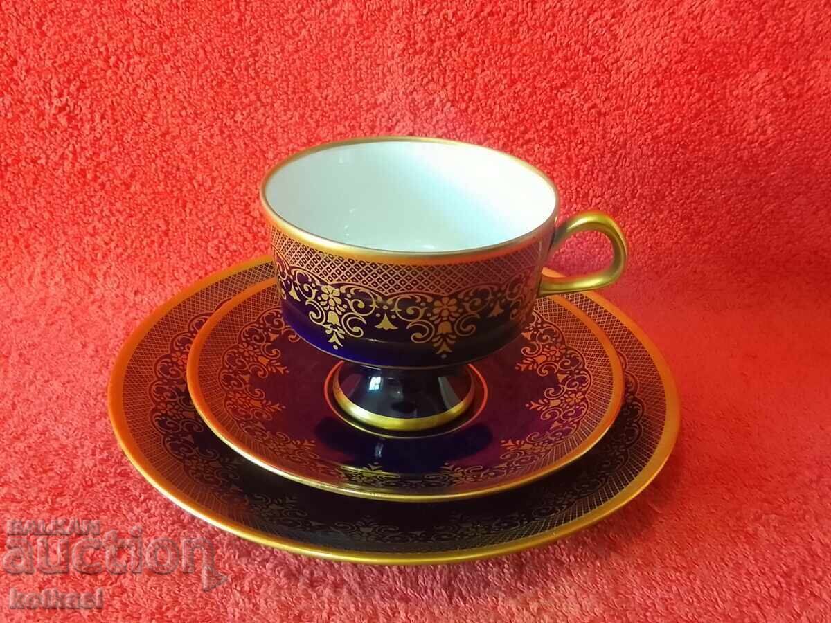Set vechi triplu LICHTE Cobalt - ceașcă, 2 farfurii Germania RDG cu preț € 33.50 | 65.52 BGN