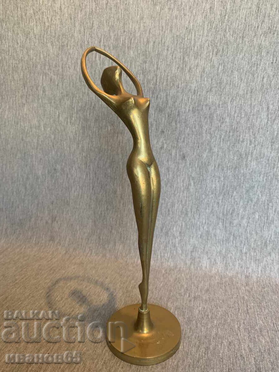 Old bronze figure statuette of a ballerina Old bronze figure statuette of a ballerina