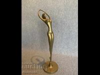 Old bronze figure statuette of a ballerina