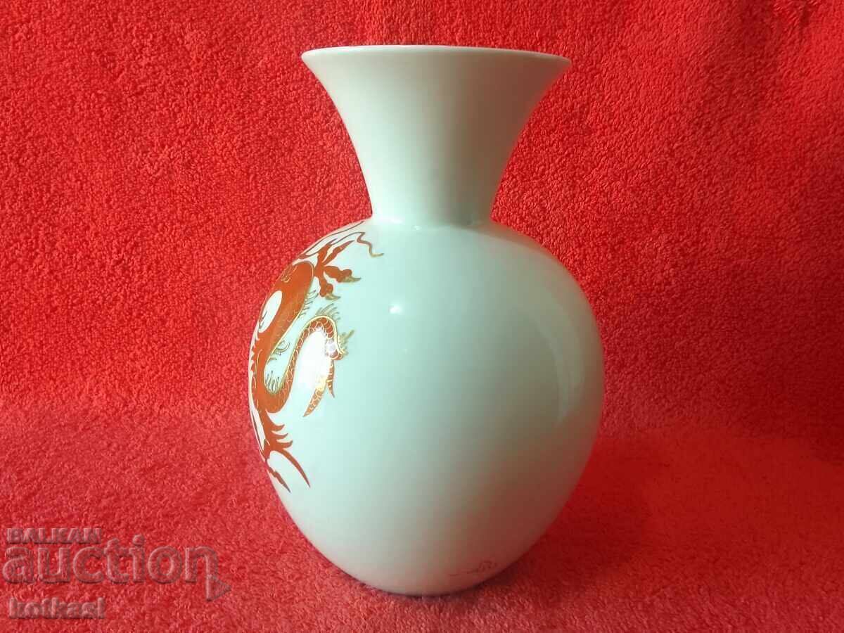 Dragon Porcelain Vase Germany SCHAUBACH KUNST Handmade - 5