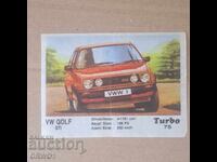 Picture Bubble Gum Turbo No. 75 Turbo Bubble Gum