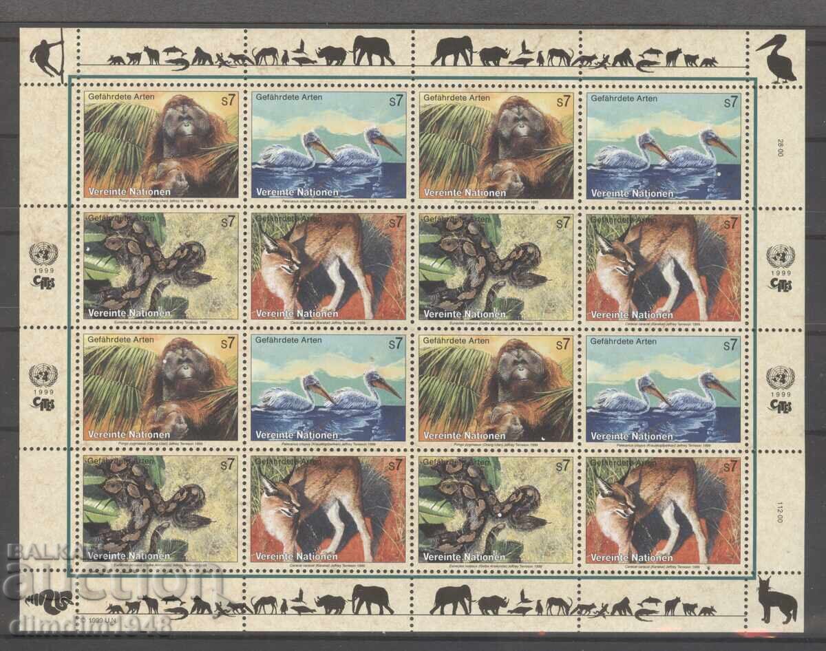 Austria 1999 - "Fauna" small sheet, without print