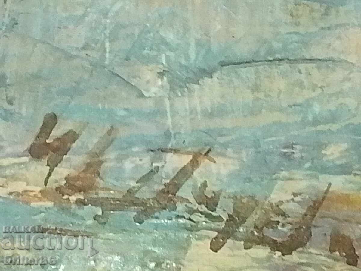 Delivery of Still life, oil on fiberboard, signed