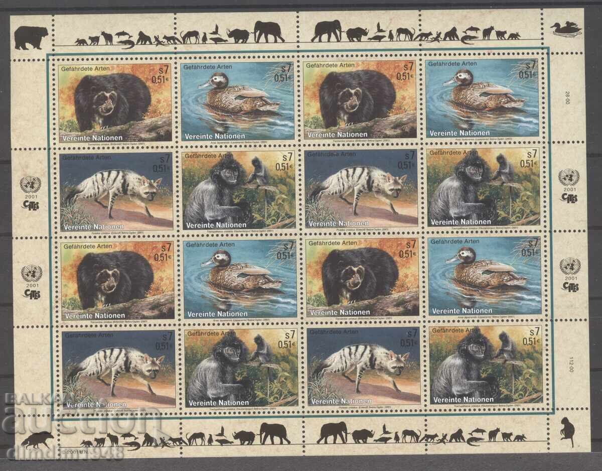 Austria 2001 - "Fauna" foaie mică, fără timbru