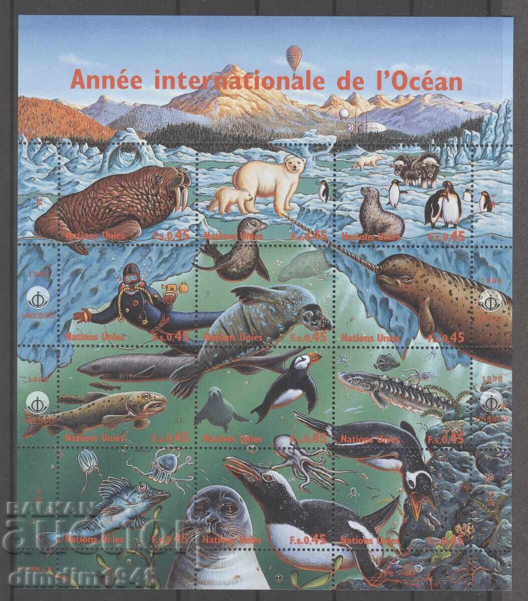 Switzerland 1998 - "Marine Fauna" small sheet, uncancelled