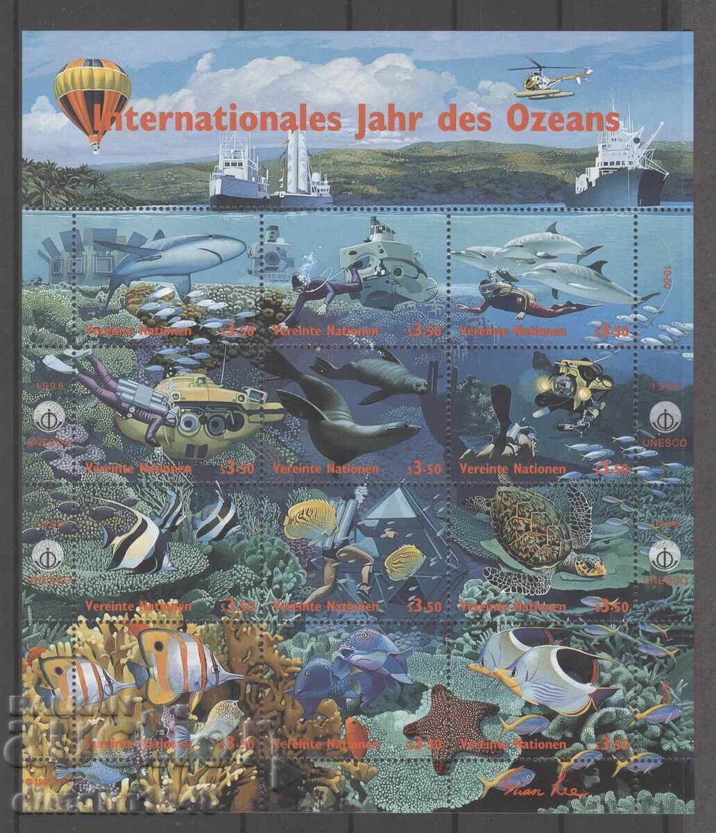 Австрия 1998 г. - "Морска фауна" малък лист,без печат